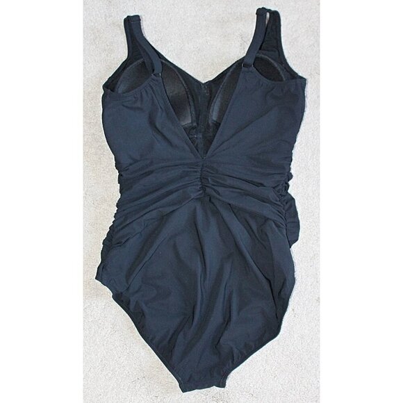 Profile by Gottex - Tutti Frutti Surplice One Piece Swimsuit in color Black, siz - Picture 3 of 9
